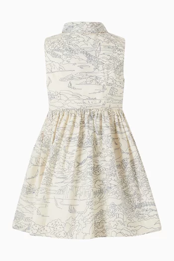 فستان ان بياقة ونقشة 