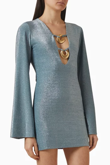 فستان بارو قصير بحلقات ليكرا