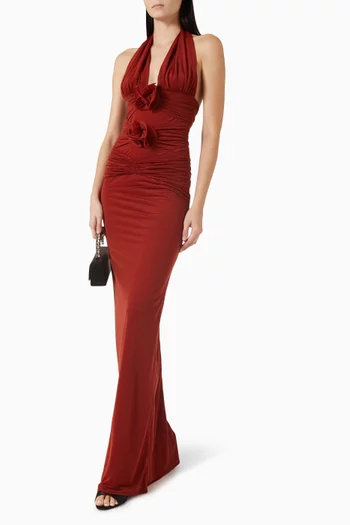 فستان كارمن طويل