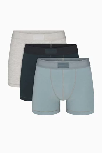 طقم سراويل داخلية بحياكة داخلية 3 بوصات قطن، 3 قطع