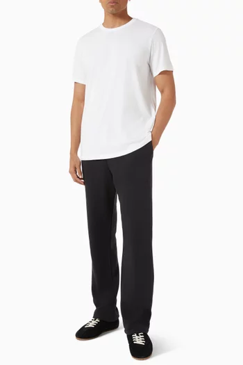 طقم تي شيرت بلا أكمام بقصة ضيقة قماش مطاطي، 3 قطع