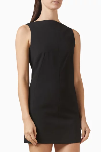 Tailored Mini Dress in Wool-blend
