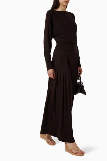 Pleated Wide-leg Pants