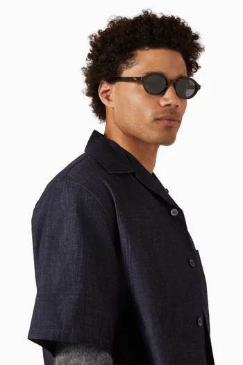 Jace Oval Sunglasses in Acetate