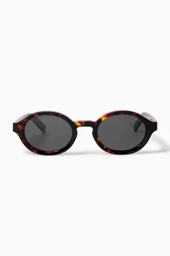 Jace Oval Sunglasses in Acetate