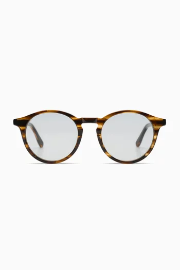 Archie Grand Round Sunglasses in Eco Acetate