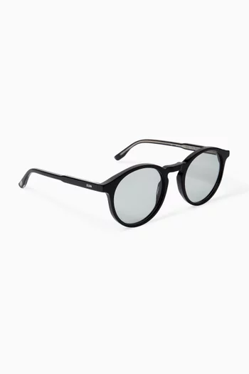Archie Grand Round Sunglasses in Eco Acetate