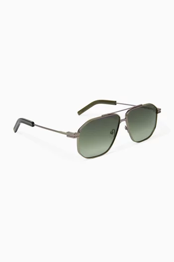 Ronny Aviator Sunglasses in Metal
