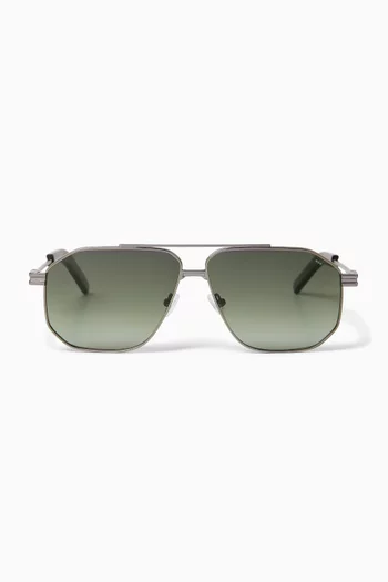 Ronny Aviator Sunglasses in Metal