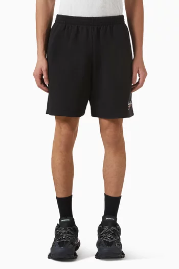 شورت بشعار الماركة باللغة العربية صوف سريع الجفاف