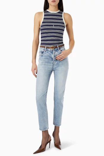 Cassandre Stripe Tank Top in Cotton-jersey