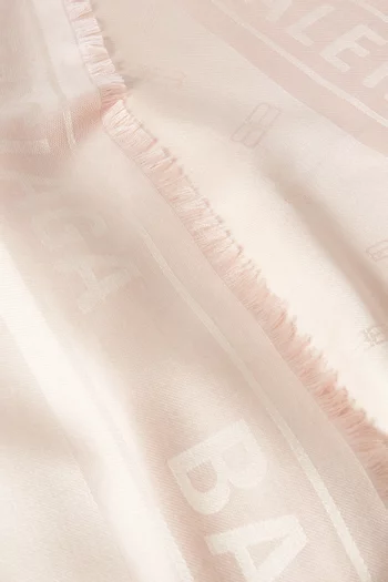 وشاح بنقشة شعار حرفي BB حرير تويل