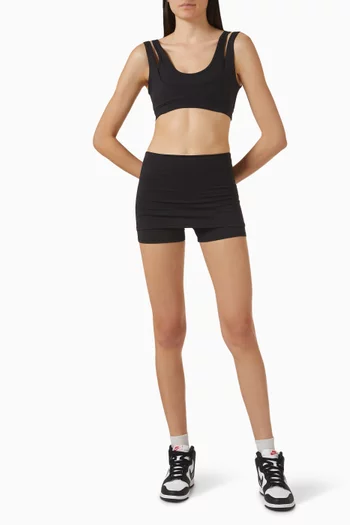 Matte Double Strap Scoop Bra