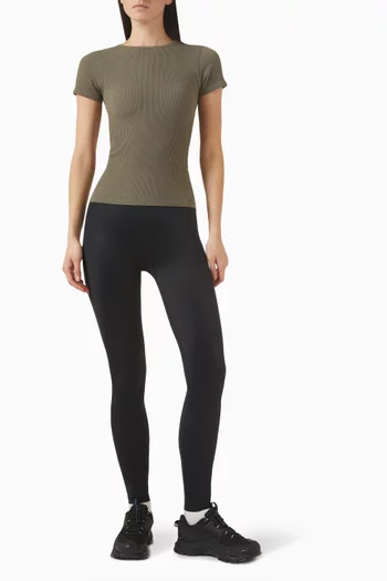 بلوزة بأكمام قصيرة ونسيج مضلع سيمليس