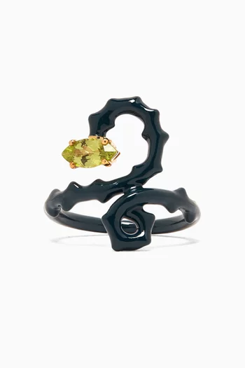 Baby Spine Enamel Ring in 9kt Gold