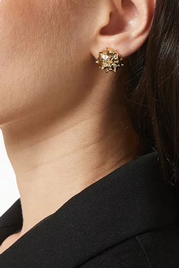 Riccio Diamond Earrings in 9kt Gold