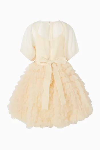 فستان طويل بتصميم منفوخ 