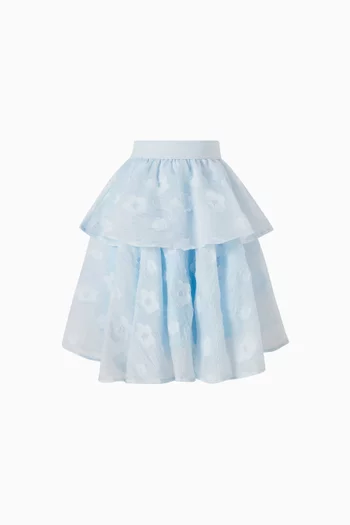 Beth Floral-print Ruffled Skirt