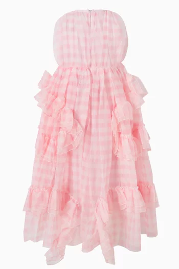 Check Ruffled Dress