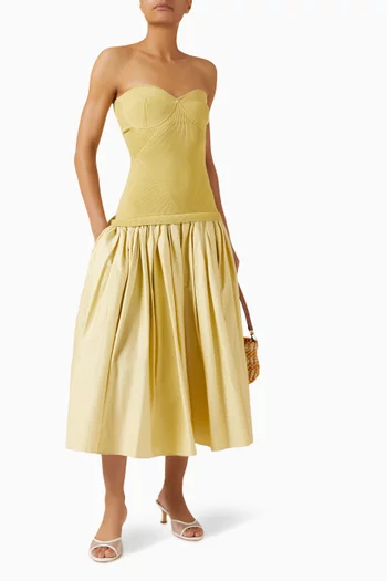 فستان كان قماش منسوج