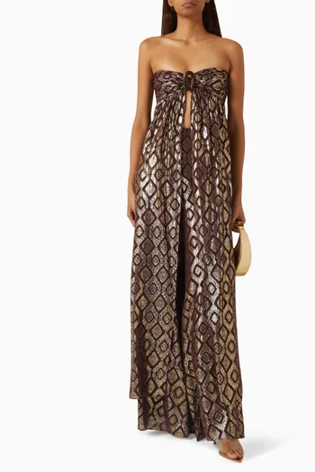 بلوزة ايزا بنقشة هندسية