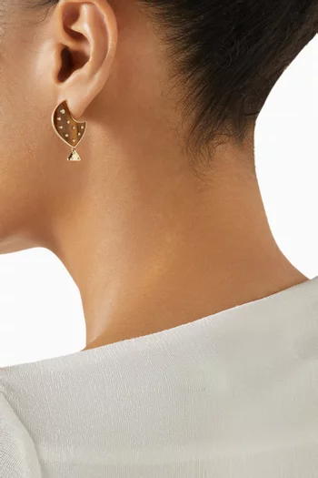 Small Clownfish Single Earring in 9kt Gold