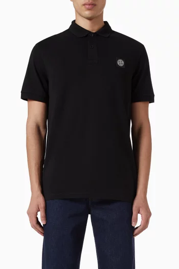 تي شيرت بولو بشعار الماركة قطن بيكيه