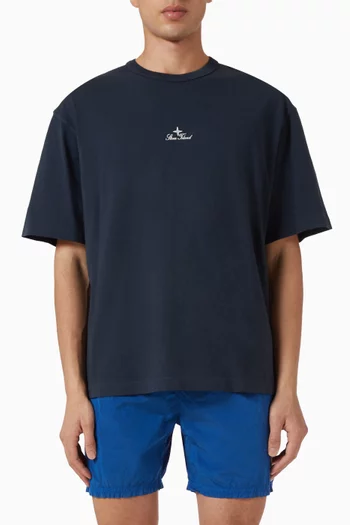 تي شيرت بشعار الماركة قطن وجيرسيه