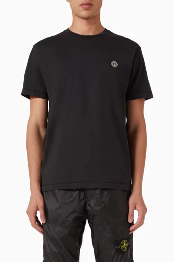 تي شيرت بقصة ضيقة قطن جيرسيه