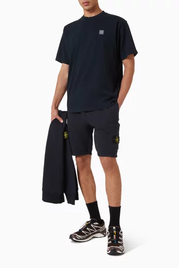 تي شيرت بشعار الماركة قطن جيرسيه عضوي ناعم