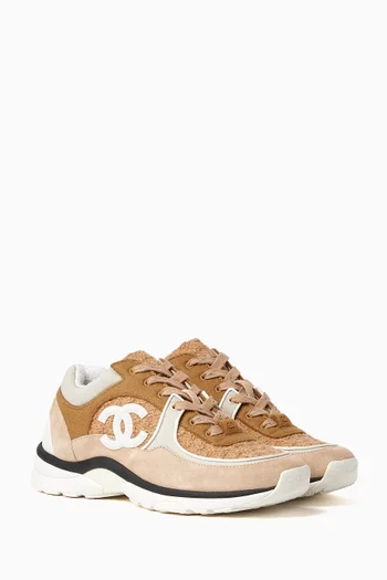 Unused CC Sneakers in Suede & Tweed, EU 38