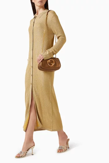 فستان بولو مزيج فيسكوز مضلع