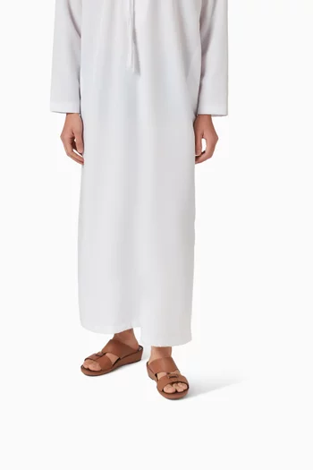 حذاء مفتوح كوادراتورا شيرنو جلد بنقشة جلد غزال