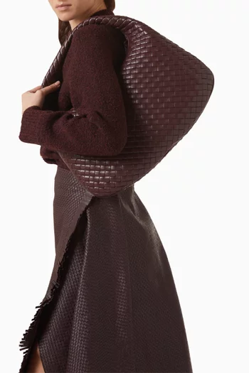 Medium Veneta Shoulder Bag in Intercciato Leather