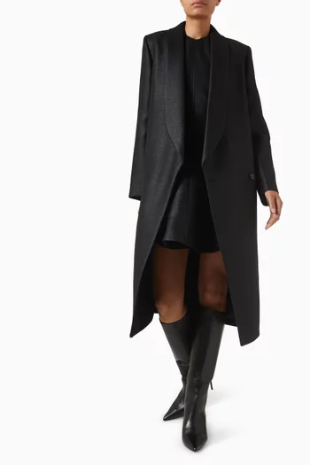 معطف طويل بقصة مريحة