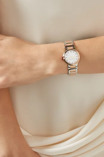 ساعة لفسيا ذهب وردي عيار 18، 33 مم