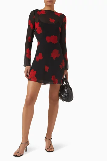 فستان سيليستي قصير شفاف