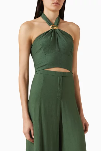 بلوزة تايلور بحمالة حول الرقبة فيسكوز