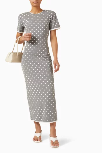 Polka Dot T-shirt Maxi Dress