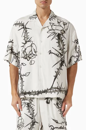 Inked Camp-collar Shirt