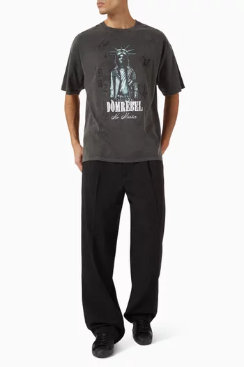 Keys Printed T-shirt in Cotton-jersey