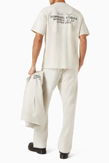 Staff Print T-shirt in Cotton