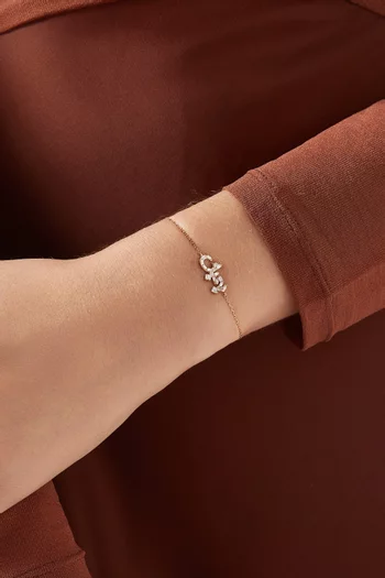 'Hobb' Diamond Bracelet in 18kt Rose Gold