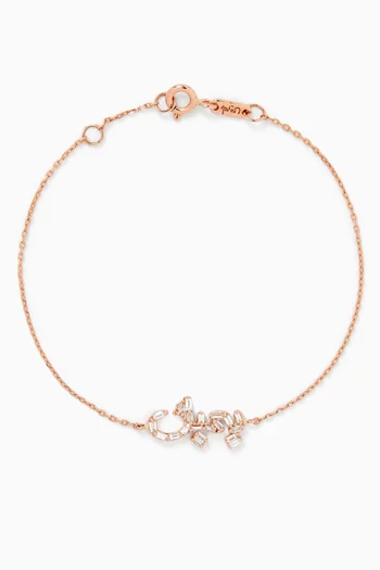 'Hobb' Diamond Bracelet in 18kt Rose Gold