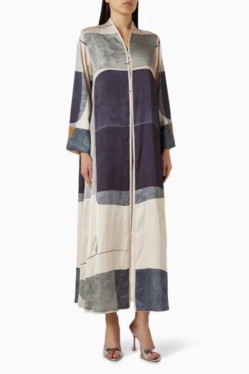 عباية مزينة بنقشة فيسكوز