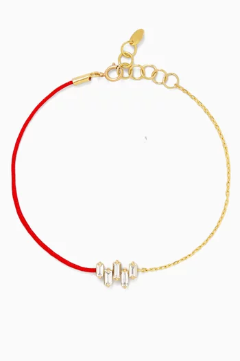 Baguette Diamond Thread Bracelet in 18kt Gold