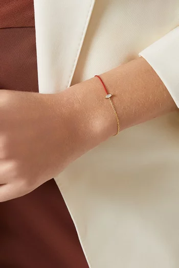 Marquise Diamond Thread Bracelet in 18kt Gold