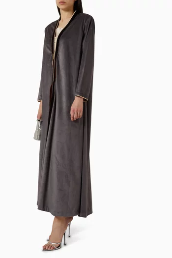 Embroidered Abaya in Velvet