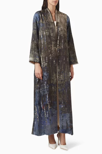 عباية مزينة بنقشة فيسكوز