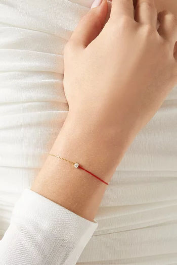 Round Diamond Thread Bracelet in 18kt Gold